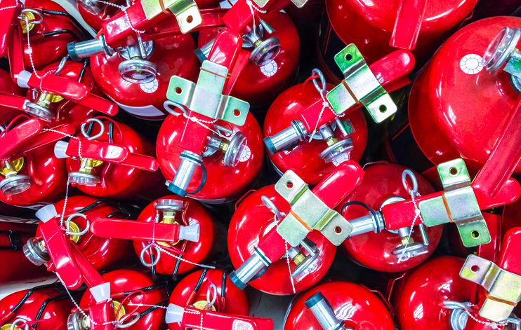 Allfire Services | Rock Hill SC | Full Frame Shot Of Fire Extinguishers